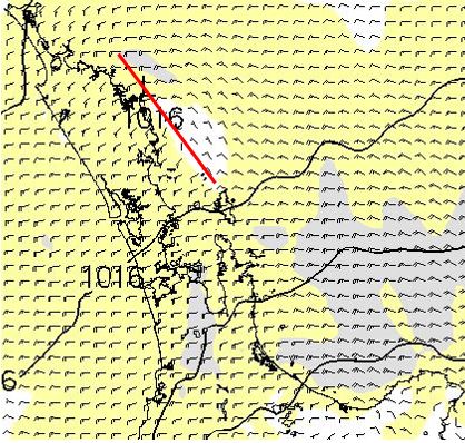  Forecast wind field for 10 January 2017, 8km resolution, at 8pm.