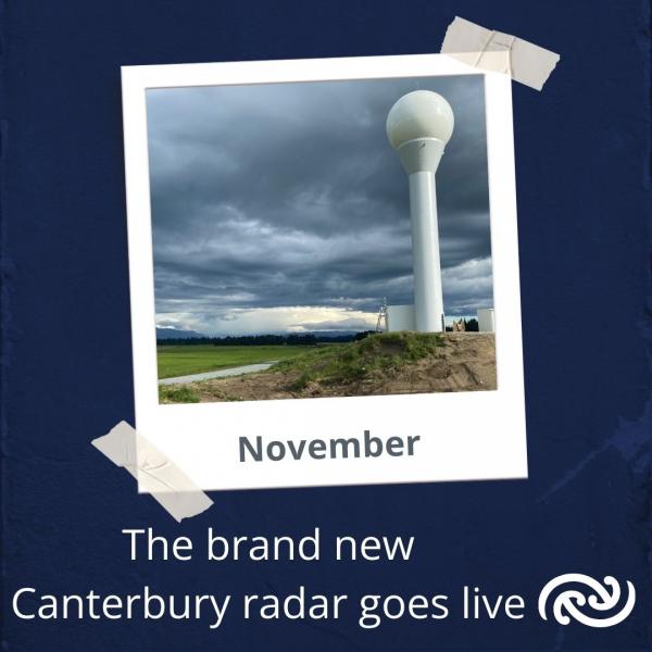 The Canterbury Radar went live on 28 November after an upgrade to replace 30-year-old technology