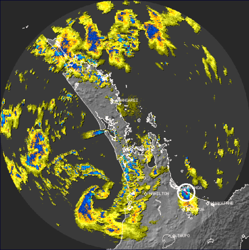 Severe thunderstorm over coastal Bay of Plenty 11 May 2009