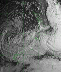 Visible satellite image, 8am 25 Sept 2009