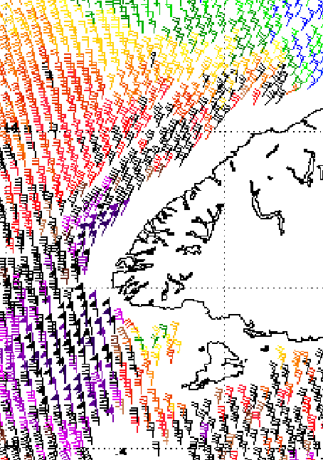 Scatterometer winds 20 November 2003