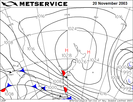 Weather Map 20 November 2003