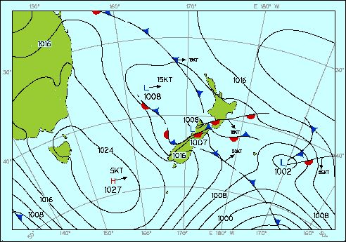 Weather pattern , 1pm Wed 2 Dec 2009