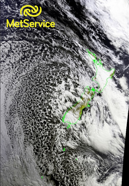False colour image at 22Z on 12 April (10am local time on 13 April), courtesy of NOAA