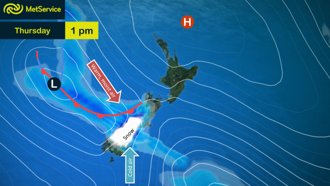 An example of forecast showing overunning snow from 17th June 2015